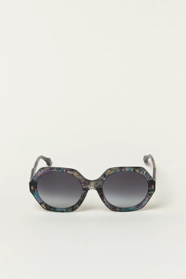 Round Sunglasses Luny Black Women Baandsh Eyewear