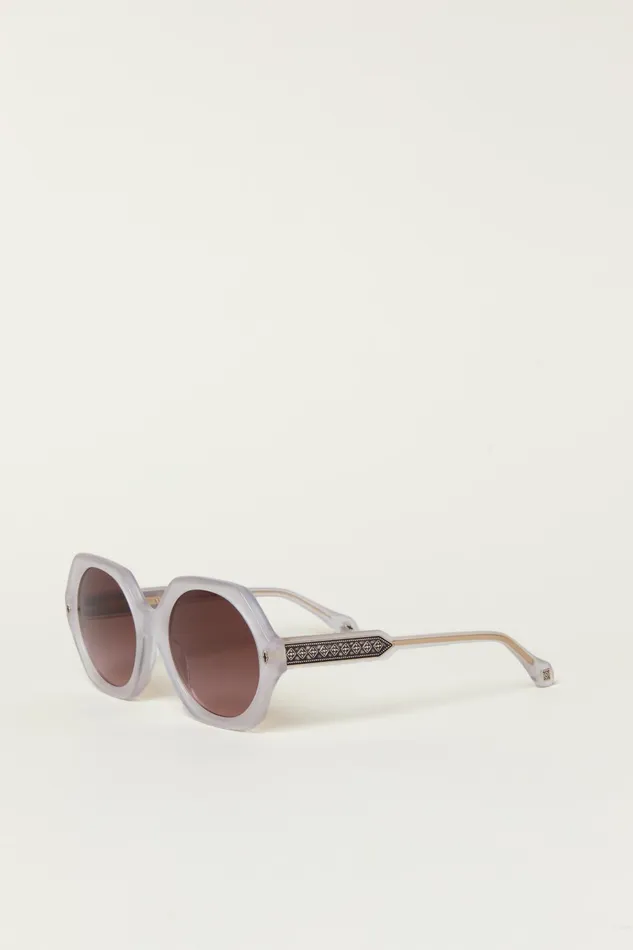 Round Sunglasses Luny Black Women Baandsh Eyewear