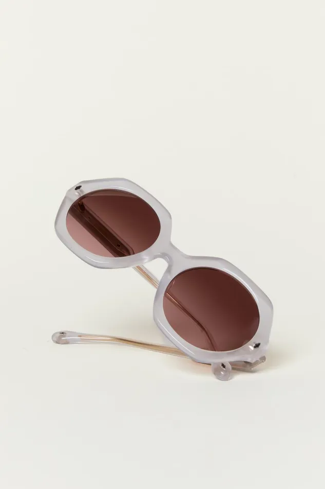 Round Sunglasses Luny Black Women Baandsh Eyewear