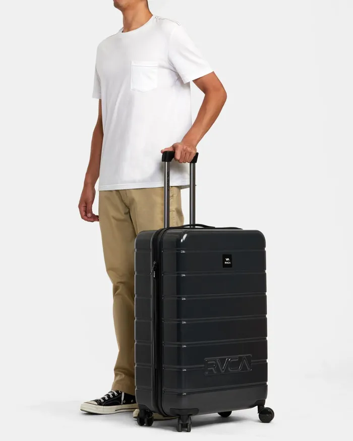 RVCA Backpacks Luggage RVCA VA Large Roller Hardcase Suitcase Black 8211 Men