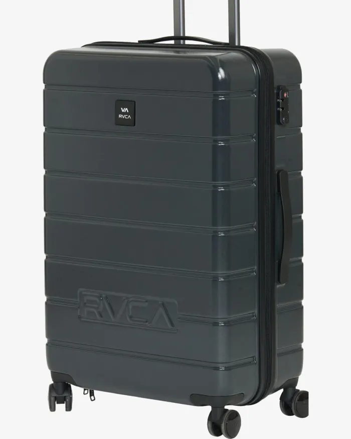 RVCA Backpacks Luggage RVCA VA Large Roller Hardcase Suitcase Black 8211 Men