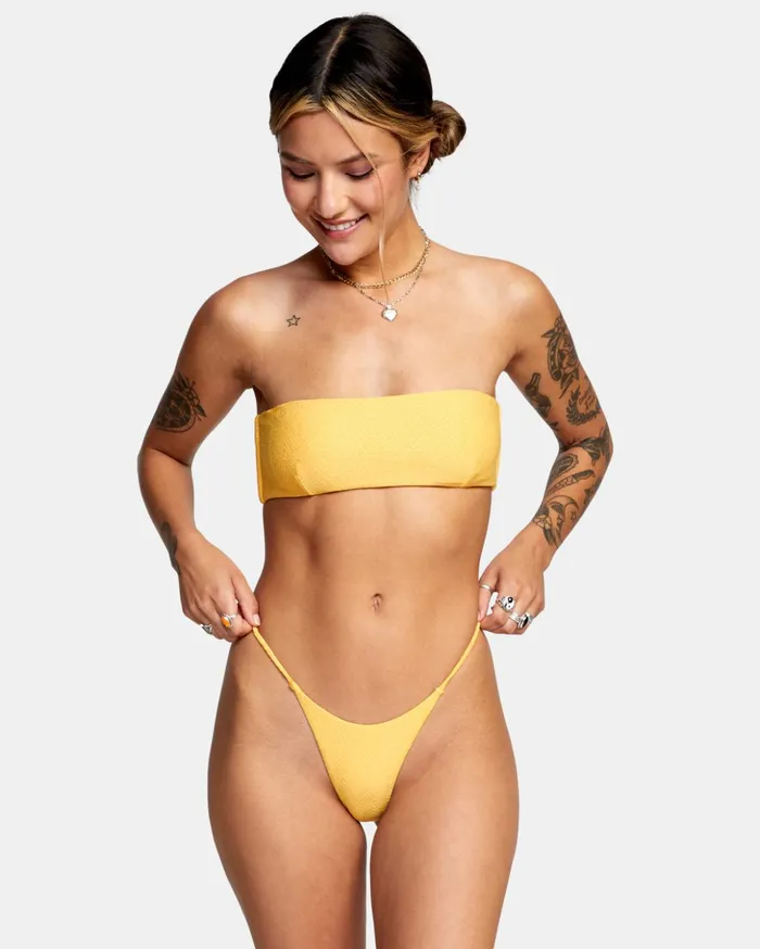 RVCA Bikini Bottoms Brightside Skimpy French Bikini Bottoms Marigold 8211 Women RVCA Bikini Bottoms Brightside Skimpy French Bikini Bottoms Marigold 8211 Women