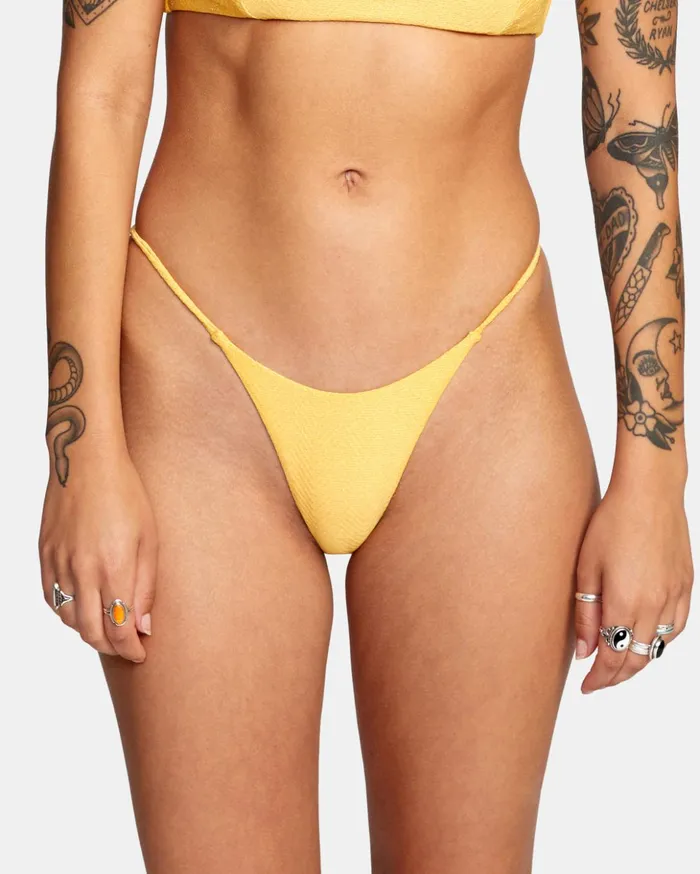 RVCA Bikini Bottoms Brightside Skimpy French Bikini Bottoms Marigold 8211 Women RVCA Bikini Bottoms Brightside Skimpy French Bikini Bottoms Marigold 8211 Women