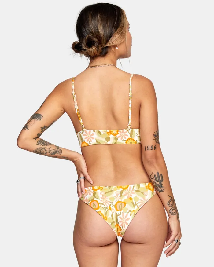 RVCA Bikini Tops Avant Gardner High Triangle Bikini Top White 8211 Women