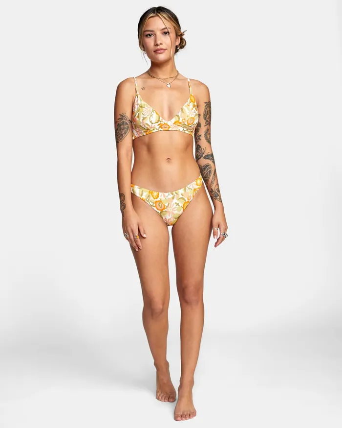 RVCA Bikini Tops Avant Gardner High Triangle Bikini Top White 8211 Women