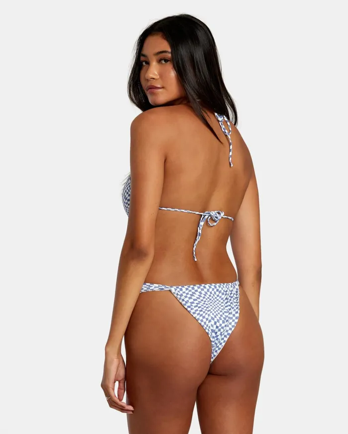RVCA Bikini Tops Swerve Check Triangle Bikini Top Coast 8211 Women