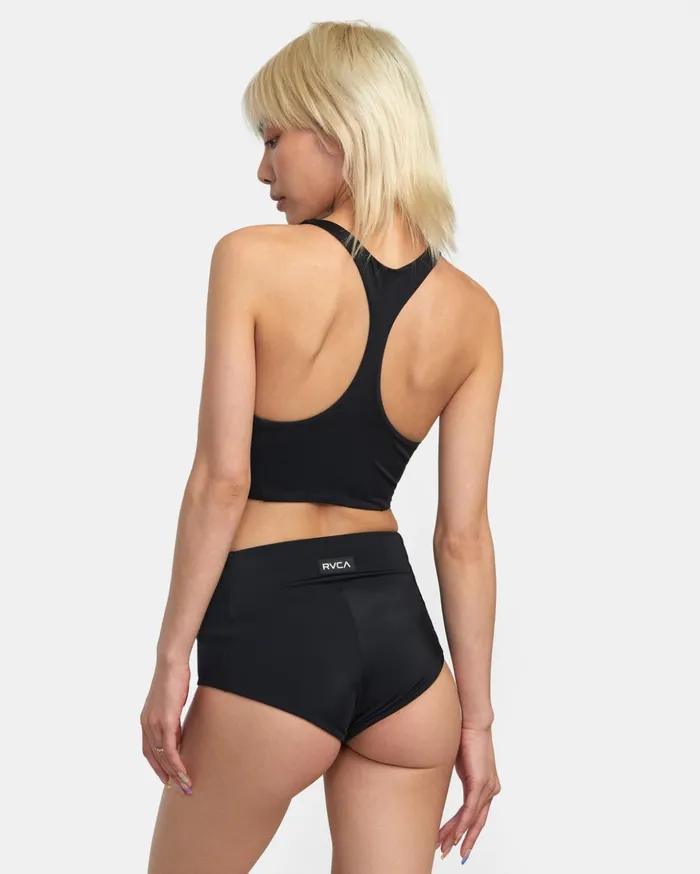 RVCA Bikini Tops VA Essential Solid High Neck Racerback Swim Top Black 8211 Women RVCA Bikini Tops VA Essential Solid High Neck Racerback Swim Top Black 8211 Women