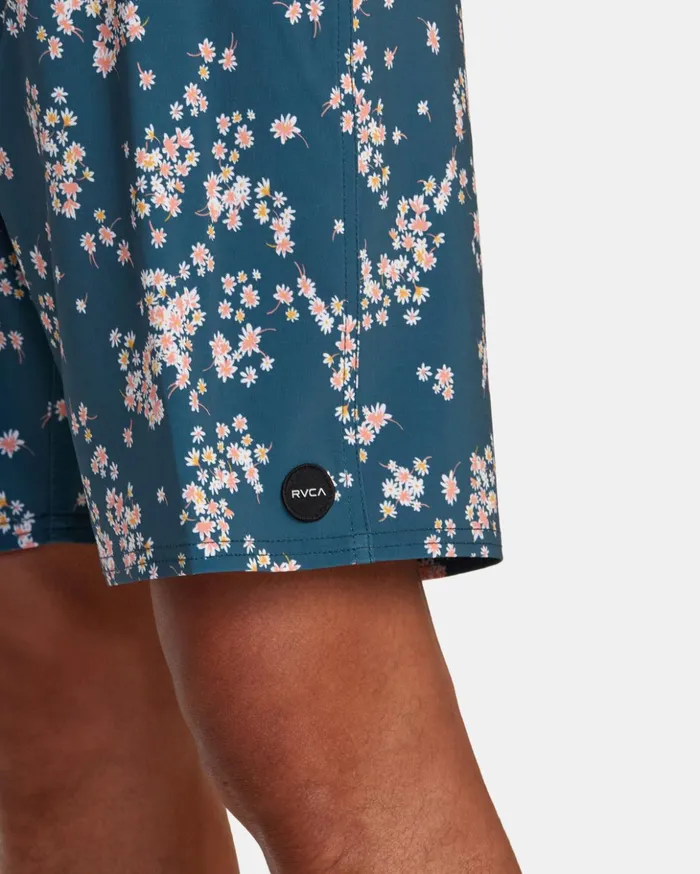 RVCA Boardshorts VA Pigment Print Elastic Waist Duck Blue 8211 Men