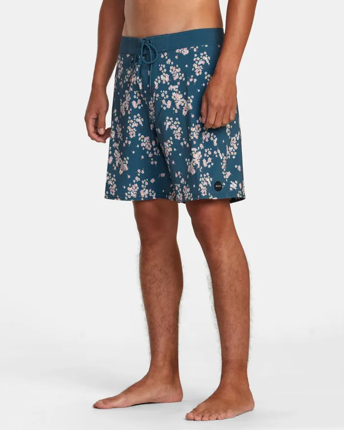 RVCA Boardshorts VA Pigment Print Elastic Waist Duck Blue 8211 Men