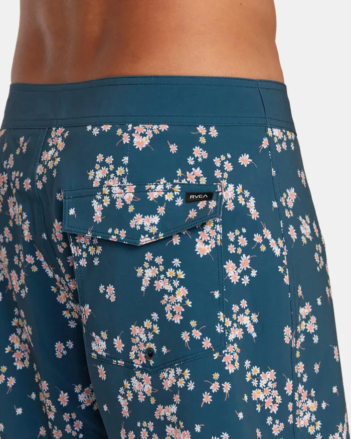 RVCA Boardshorts VA Pigment Print Elastic Waist Duck Blue 8211 Men