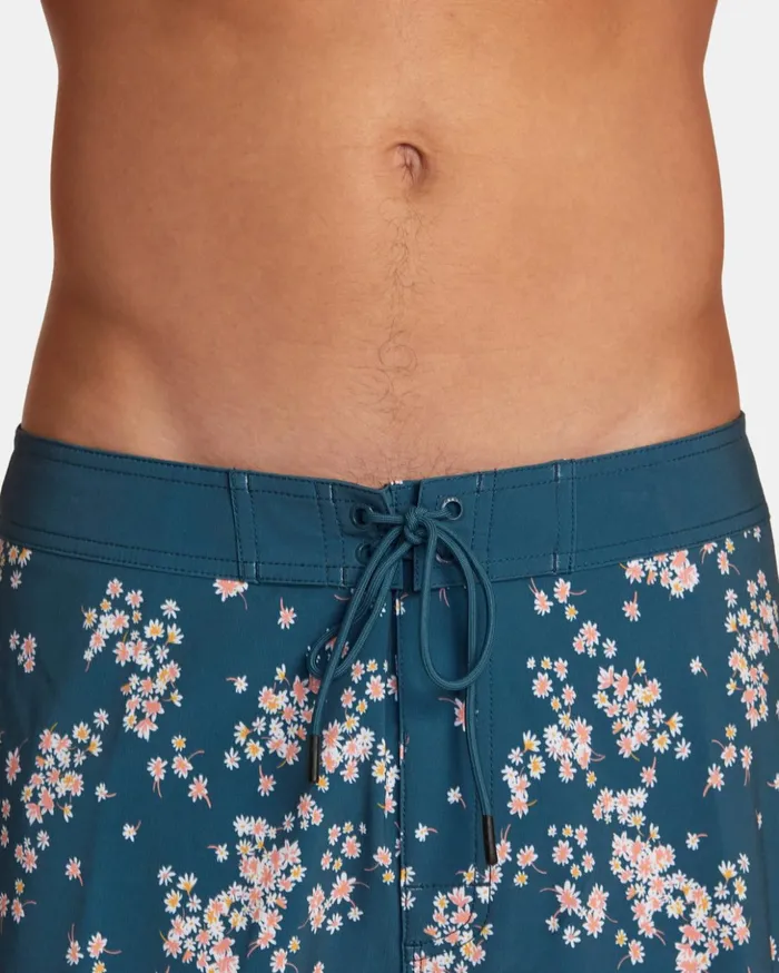 RVCA Boardshorts VA Pigment Print Elastic Waist Duck Blue 8211 Men