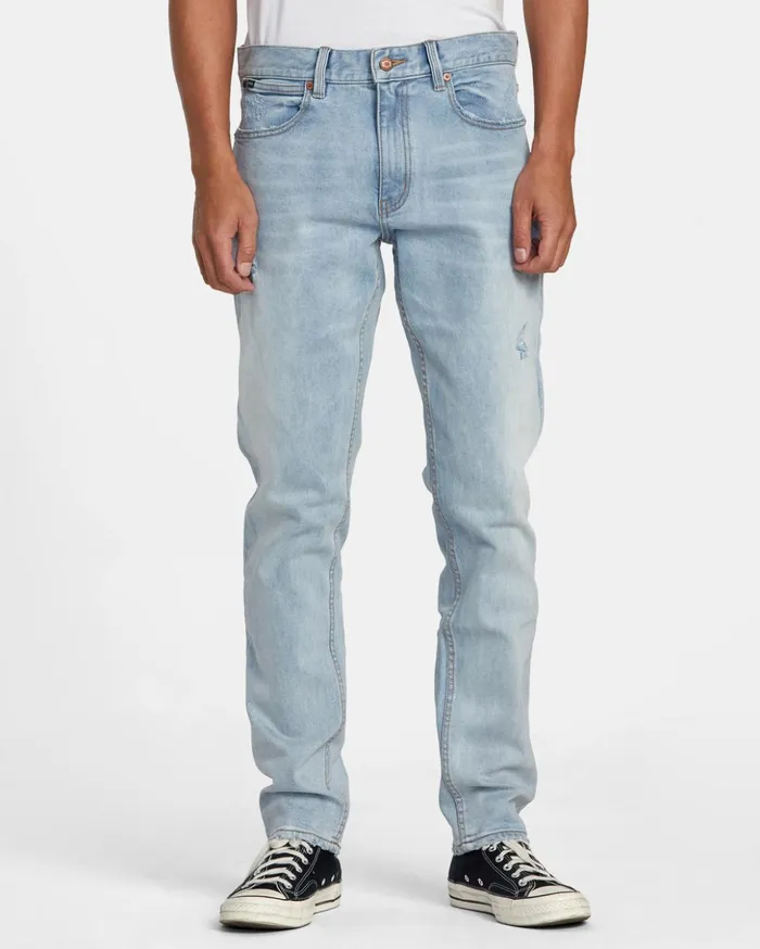 RVCA Denim Daggers Denim Jeans Bleach Wash 8211 Men