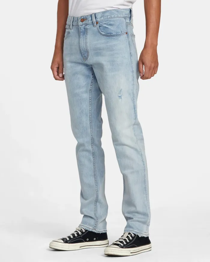 RVCA Denim Daggers Denim Jeans Bleach Wash 8211 Men