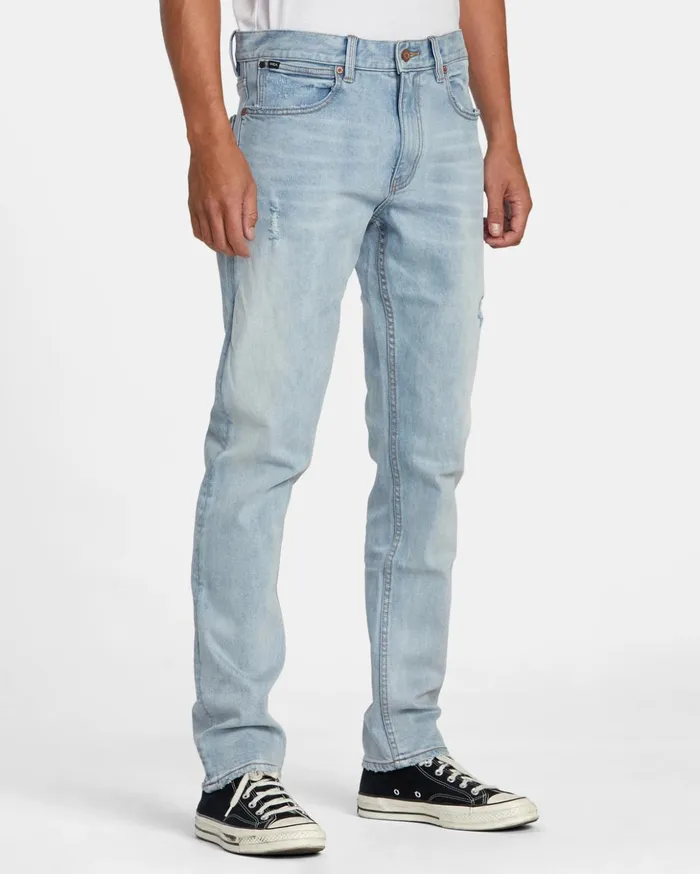 RVCA Denim Daggers Denim Jeans Bleach Wash 8211 Men