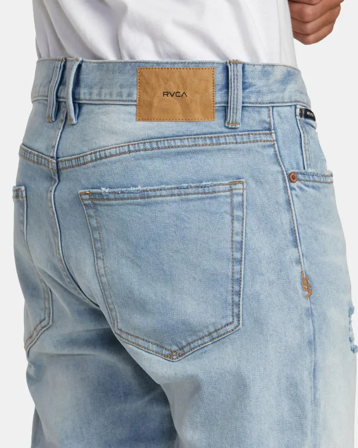 RVCA Denim Daggers Denim Jeans Bleach Wash 8211 Men