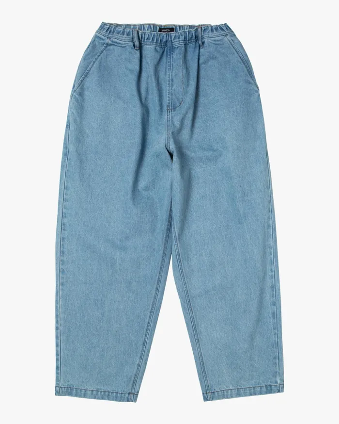 RVCA Denim Zach Allen Elastic Waist Denim Jeans 90s Blue 8211 Men