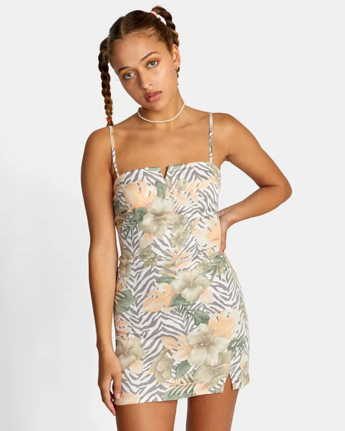 RVCA Dresses Rompers Catch My Breath Mini Sun Dress Multi 8211 Women
