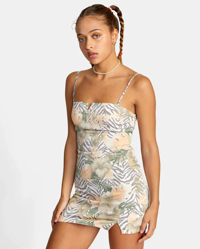 RVCA Dresses Rompers Catch My Breath Mini Sun Dress Multi 8211 Women