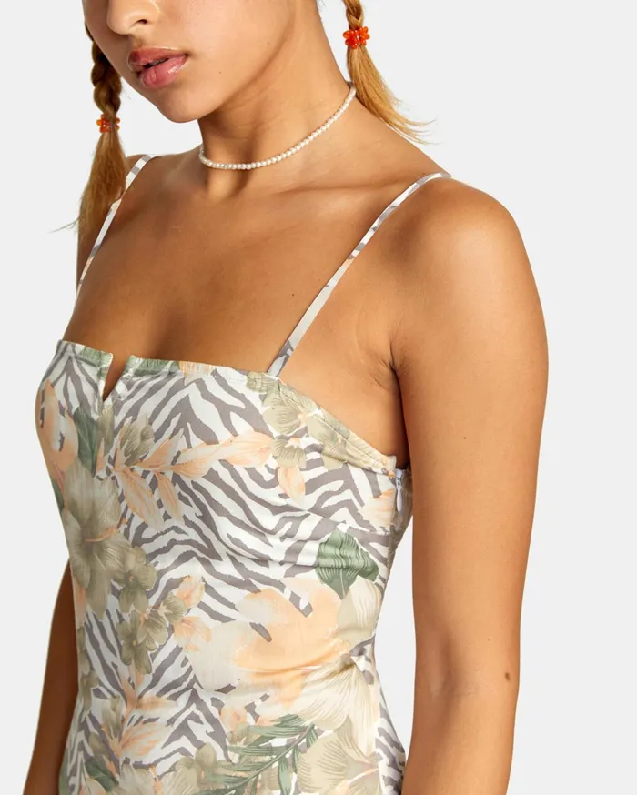 RVCA Dresses Rompers Catch My Breath Mini Sun Dress Multi 8211 Women