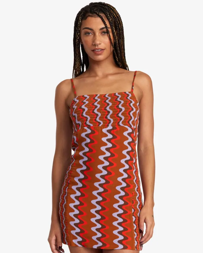 RVCA Dresses Rompers Divided Mini Dress Caramel 8211 Women