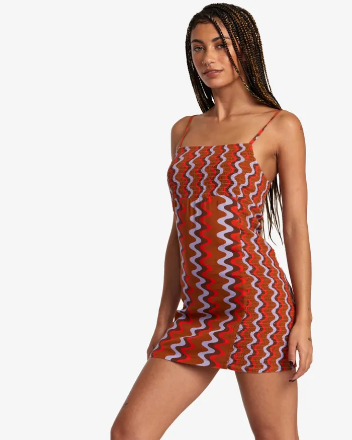 RVCA Dresses Rompers Divided Mini Dress Caramel 8211 Women