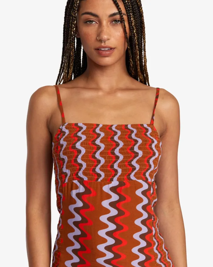 RVCA Dresses Rompers Divided Mini Dress Caramel 8211 Women