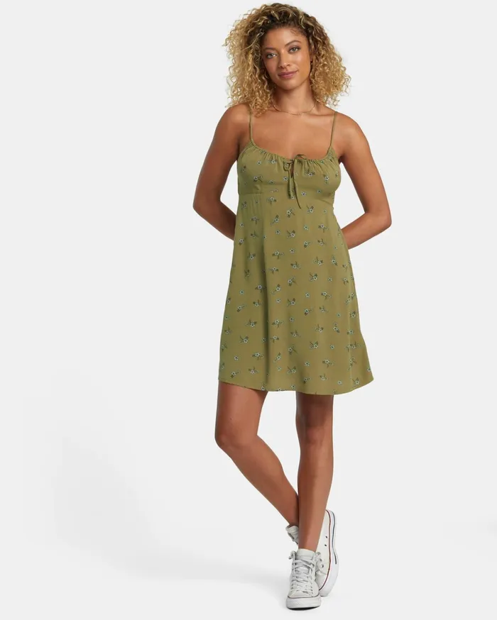 RVCA Dresses Rompers Hillside Mini Dress Aloe 8211 Women