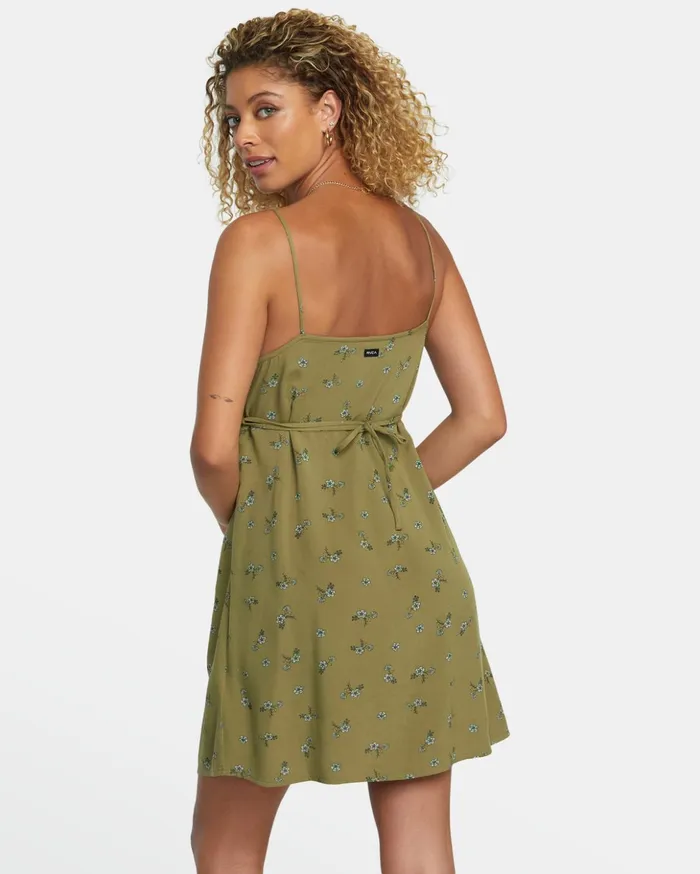RVCA Dresses Rompers Hillside Mini Dress Aloe 8211 Women