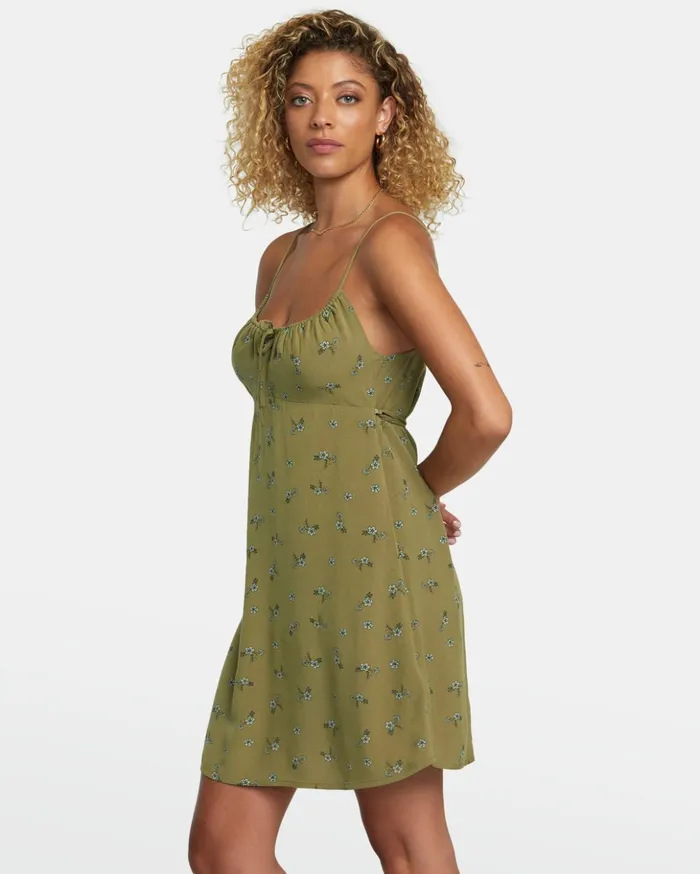 RVCA Dresses Rompers Hillside Mini Dress Aloe 8211 Women