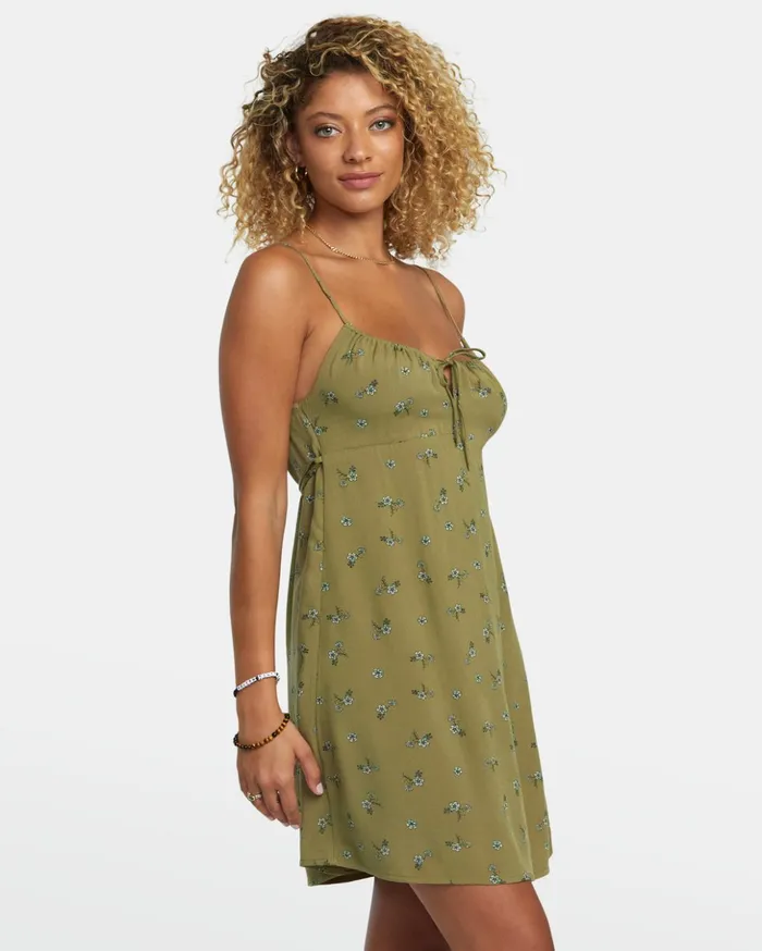 RVCA Dresses Rompers Hillside Mini Dress Aloe 8211 Women