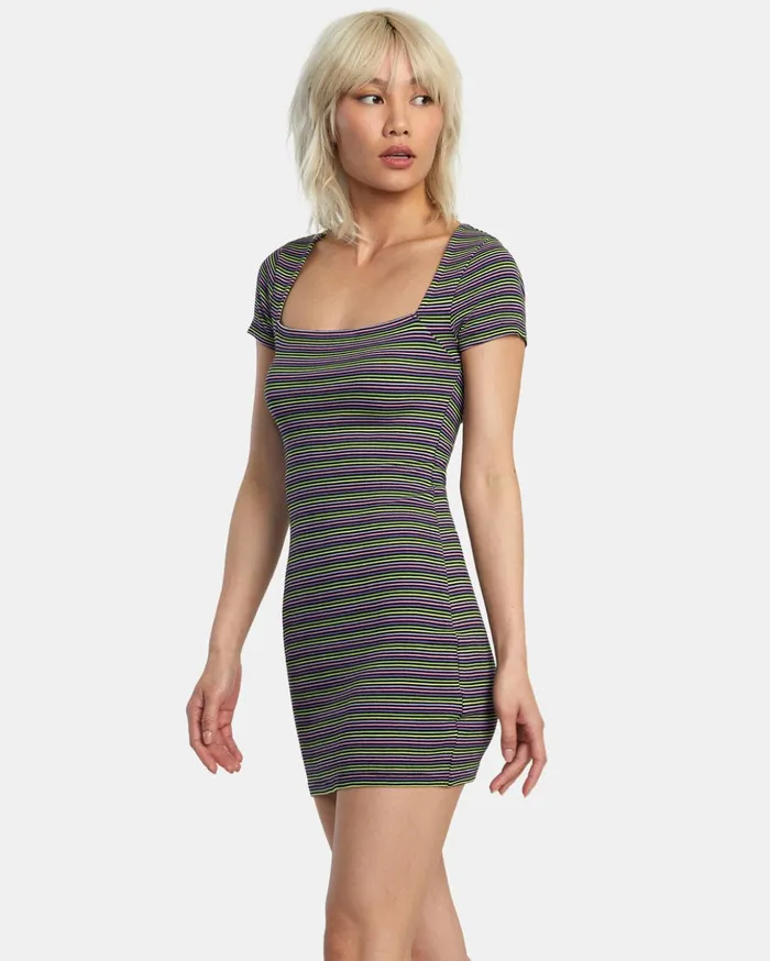 RVCA Dresses Rompers Partition Mini Rib Knit Dress Rvca Black 8211 Women