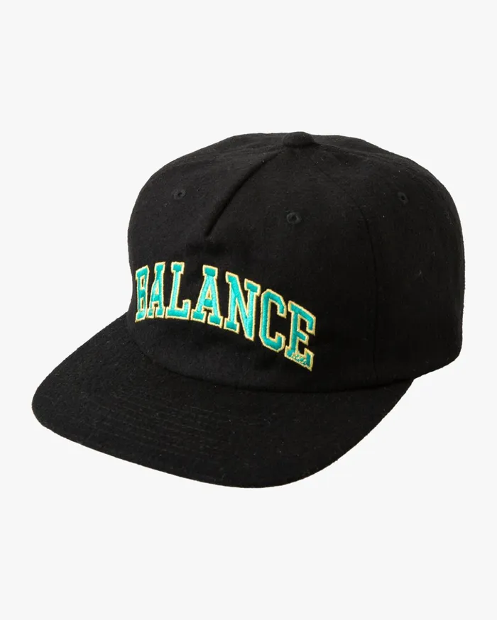 RVCA Hats Beanies Balanced Claspback Hat Black 8211 Men