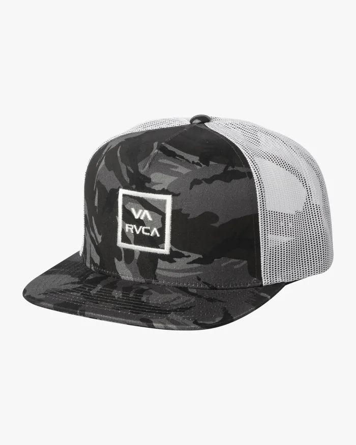 RVCA Hats Beanies Boy039s VA All The Way Trucker Hat Black Camo 8211 Boys