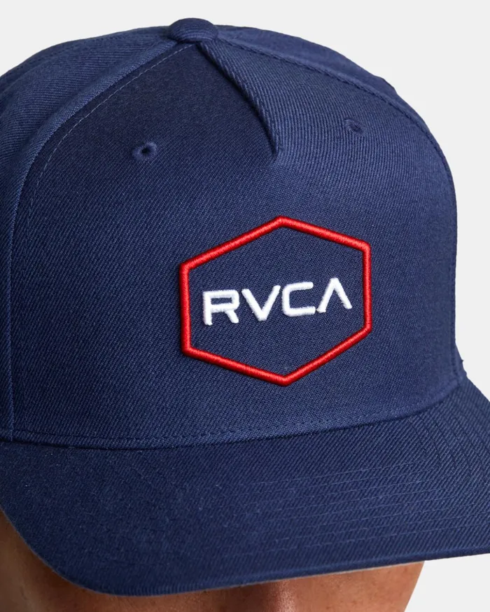 RVCA Hats Beanies Commonwealth Snapback Hat Navy 8211 Men