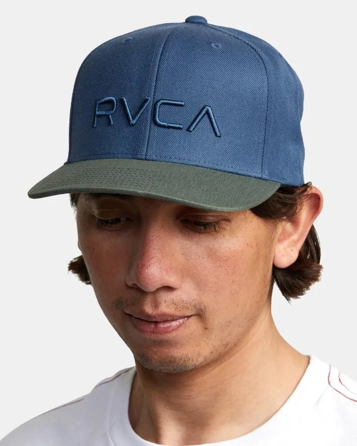 RVCA Hats Beanies RVCA Twill Snapback II Hat Olive 8211 Men