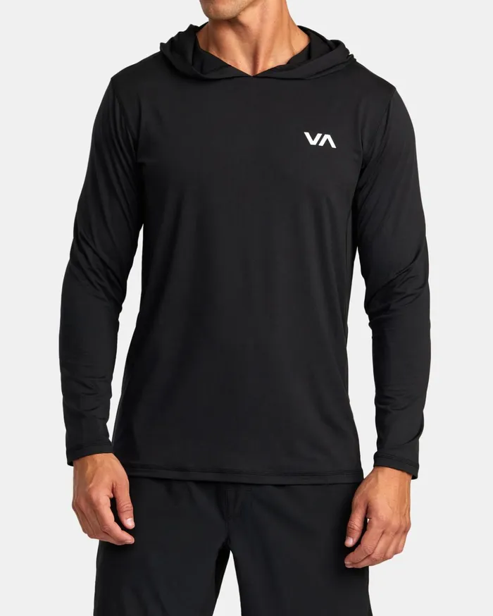 RVCA Hoodies Sweatshirts Sport Vent Technical Hooded Top Black 8211 Men