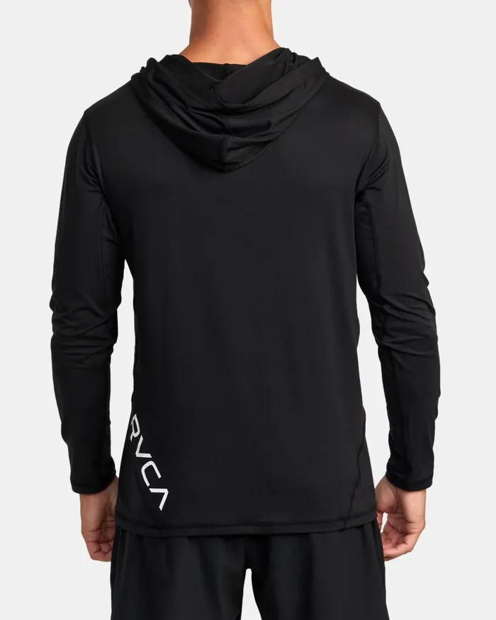 RVCA Hoodies Sweatshirts Sport Vent Technical Hooded Top Black 8211 Men