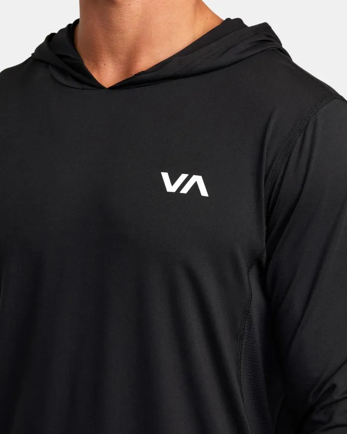 RVCA Hoodies Sweatshirts Sport Vent Technical Hooded Top Black 8211 Men