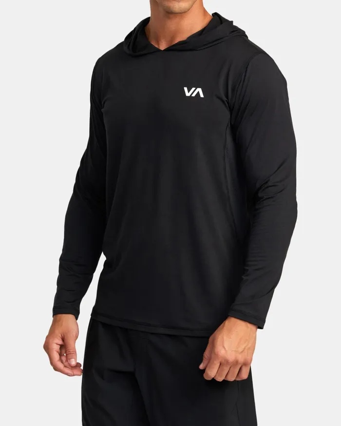 RVCA Hoodies Sweatshirts Sport Vent Technical Hooded Top Black 8211 Men