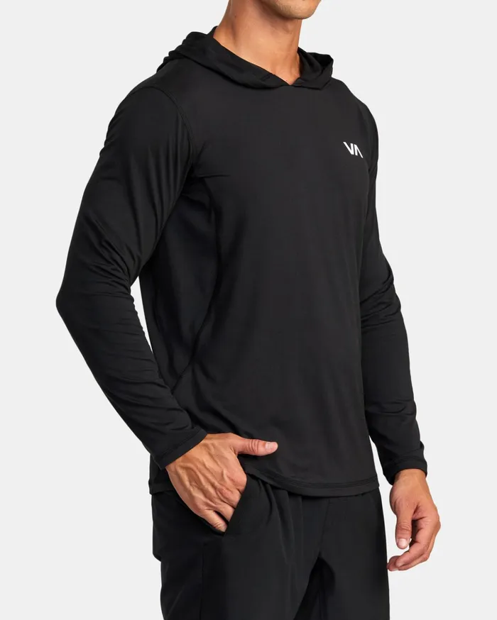 RVCA Hoodies Sweatshirts Sport Vent Technical Hooded Top Black 8211 Men