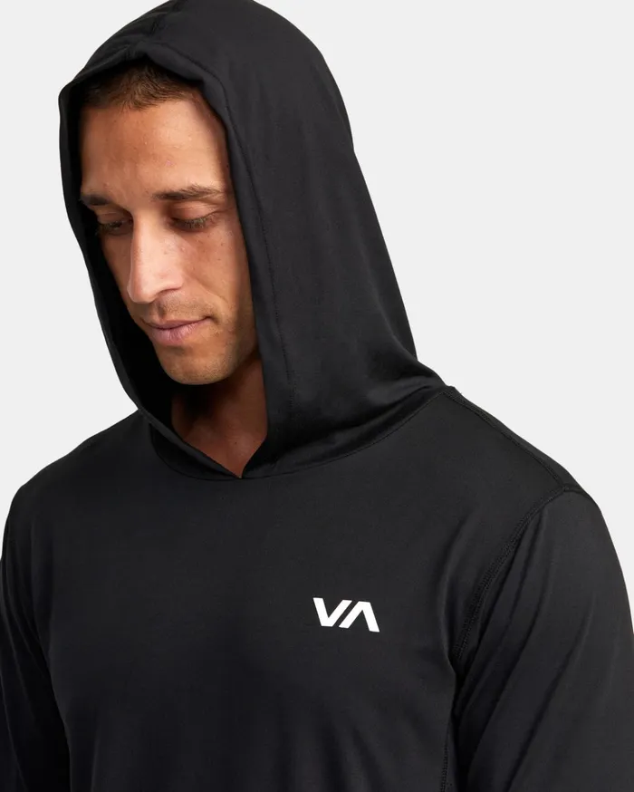 RVCA Hoodies Sweatshirts Sport Vent Technical Hooded Top Black 8211 Men