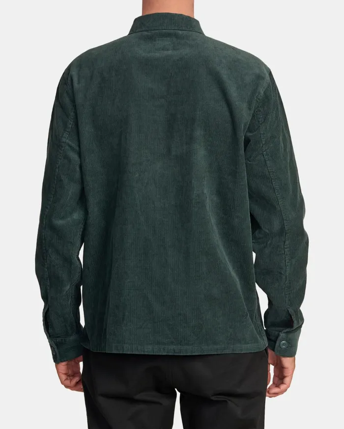 RVCA Jackets Americana Corduroy Overshirt Hunter Green 8211 Men