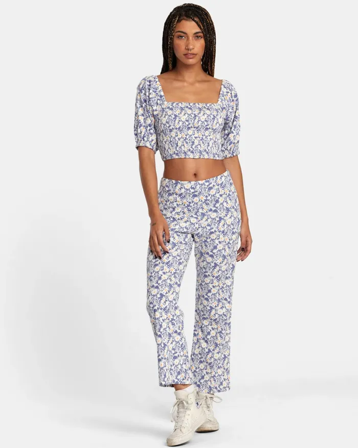 RVCA Pants Drip HighWaisted Pants Coast 8211 Women