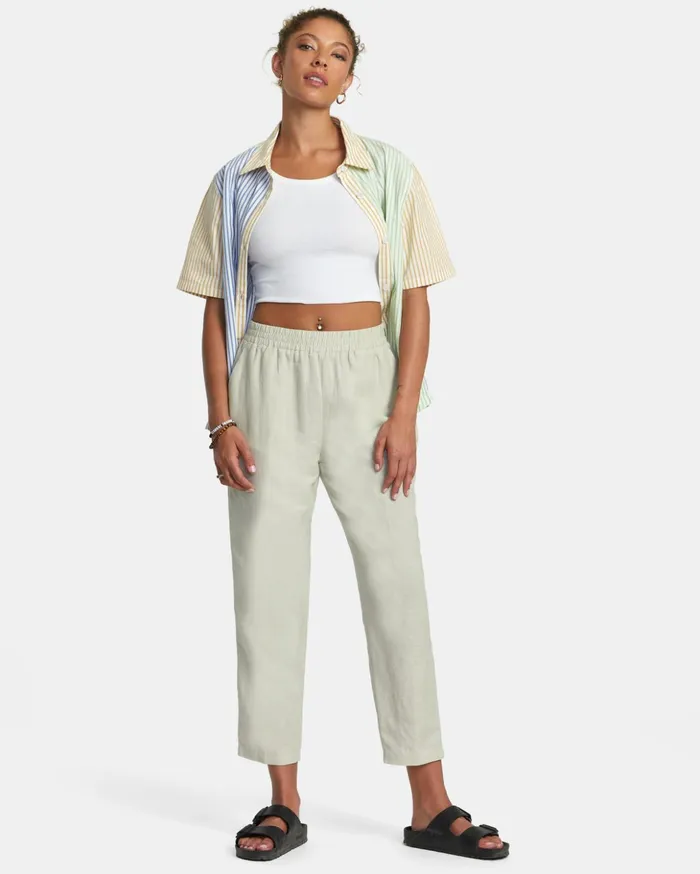 RVCA Pants New Yume Woven Pants Chalk 8211 Women