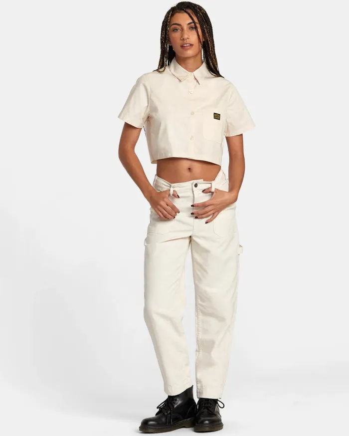 RVCA Pants Recession Workwear Pant Latte 8211 Women