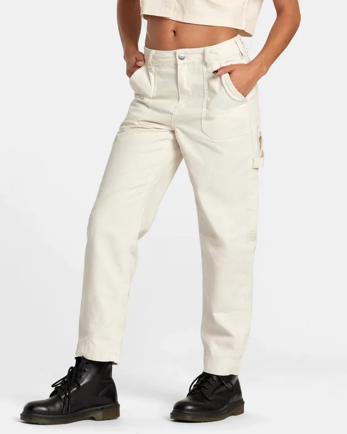 RVCA Pants Recession Workwear Pant Latte 8211 Women