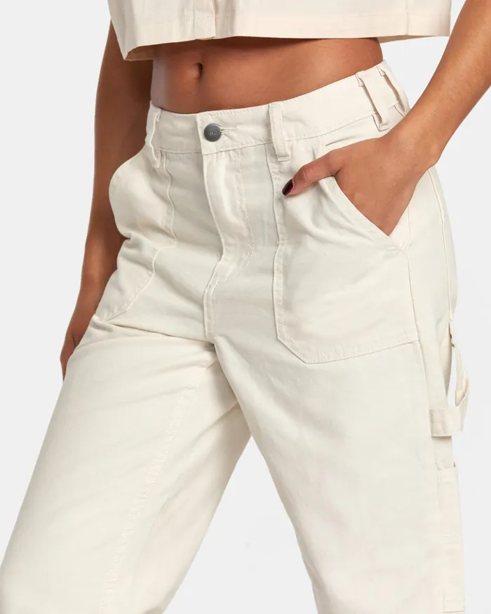 RVCA Pants Recession Workwear Pant Latte 8211 Women