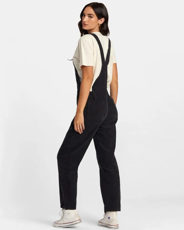 RVCA Pants Succession Overall Corduroy Overalls Rvca Black 8211 Women