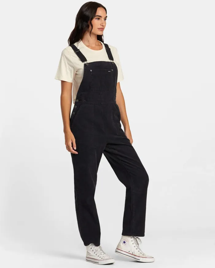 RVCA Pants Succession Overall Corduroy Overalls Rvca Black 8211 Women
