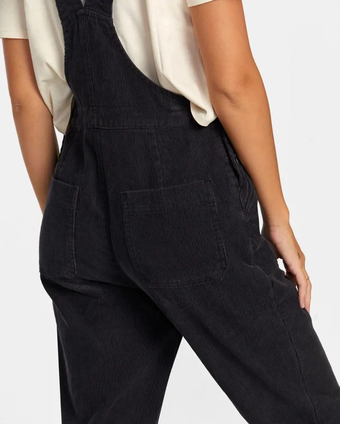 RVCA Pants Succession Overall Corduroy Overalls Rvca Black 8211 Women